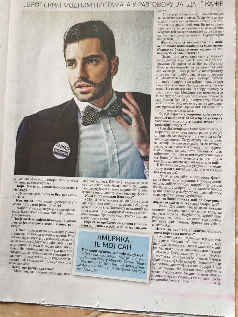 EmilOsmanovic's tweet photo. Moj intervju za novine DAN na dvije strane! #proud #april2015 http://t.co/7TaDUj3DgQ