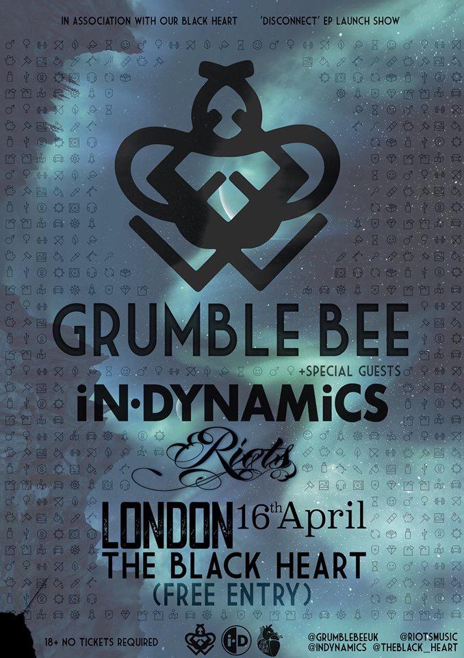 Tonight!
<a href="/GrumbleBeeUK/">Grumble Bee</a> 
<a href="/InDynamics/">In Dynamics</a> 
<a href="/riotsmusic/">Riots</a>

At <a href="/Theblack_heart/">The Black Heart</a> #FREE ENTRY

#livemusic #London #tonight #music