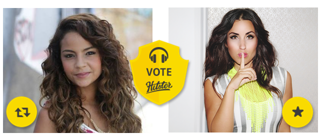 hitster_music's tweet photo. A vos votes ! Qui fait-on entrer dans #Hitster cette semaine ? Rt @SindyOfficiel et Fav @Maude_Official http://t.co/waL1KTf7wW