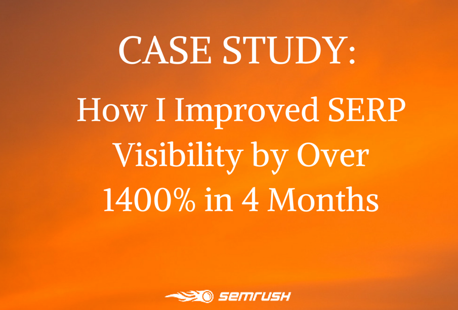 semrush's tweet photo. Case Study: How I Improved #SERP #Visibility by Over 1400% in 4 Months by @beckcr6: http://t.co/ZL3RuFsZqH #seo http://t.co/wQjU8w0mFU