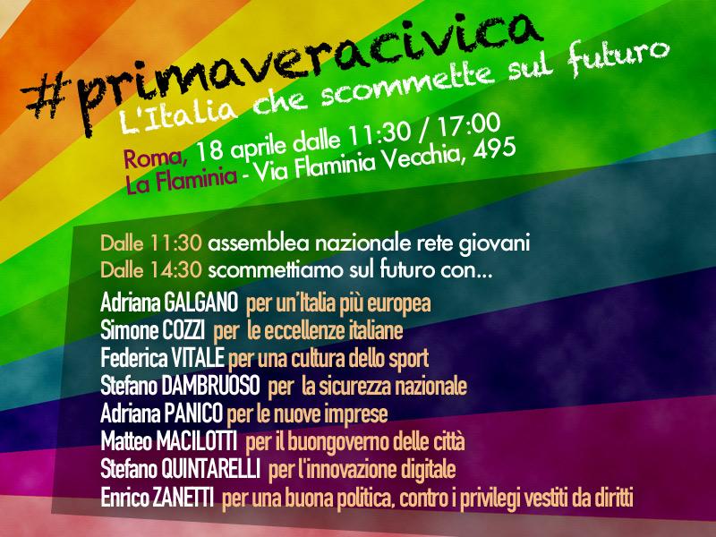Ecco il programma definitivo e gli ospiti che scommettono sul futuro con noi.#primaveracivica
docs.google.com/a/sceltacivica…