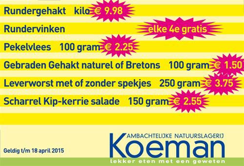 Onze aanbiedingen voor deze week: #rundergehakt #rundervink #pekelvlees #leverworst #kipkerriesalade #gebradengehakt