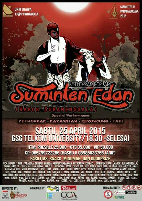 Aksara_TU's tweet image. Jangan lupa saksikan paramabudaya persembahan UKM jawa tgl 25 april di GSG jam 18.30 ya guys :) @Tjap_Parabola