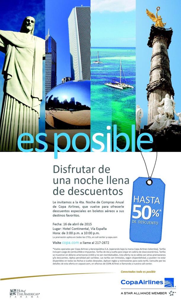 No se lo pierdan; aprovechen nuestros fabulosos descuentos, hoy oficinas del Hotel Continental , Via España