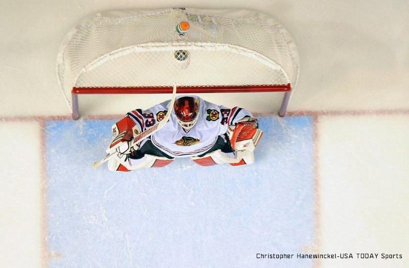 NCAAIceHockey's tweet photo. In net, @MaineIceHockey Scott Darling stopped all 42 shots for @NHLBlackhawks to lead comeback win in OT. http://t.co/FRJOhowLGh