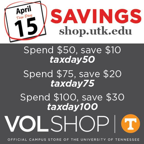 UTVolShop's tweet image. Last day for #TaxDay love! Get your #VolGear NOW! Some exclusions apply. #SpringGameReady #VFL #GBO #GoodExcuse2Shop