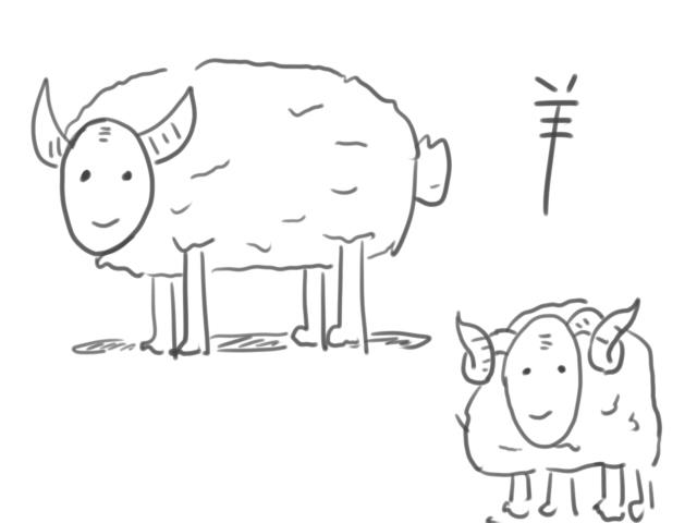 ワンロク羊かぁと思ってぼんやりしてたらこうなった
もう寝たほうがいいかもしれない 