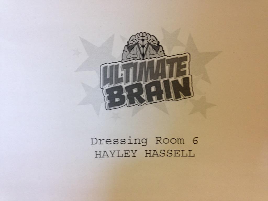 HayleyHassall's tweet photo. my own dressing room and this cheese board!! #dream #ultimatebrain (even if they spelt my name wrong) http://t.co/chdGxqdmUH