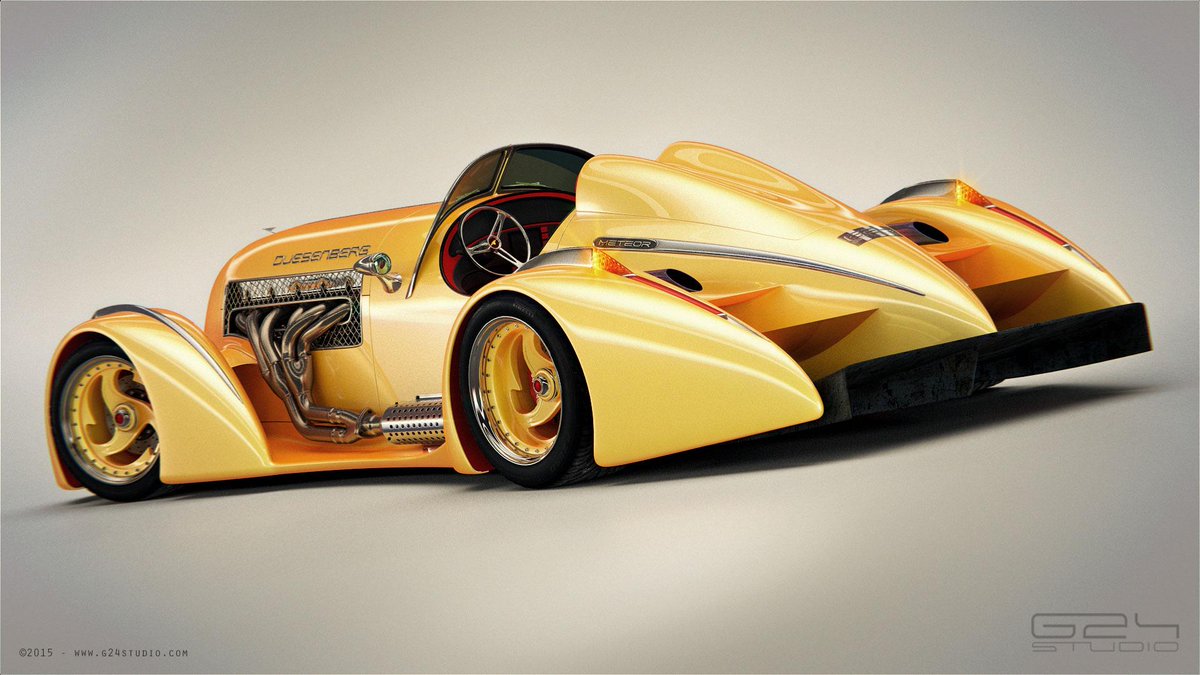 g24_studio's tweet photo. The Mormon Meteor will rise again. Faster. Stronger. Better. We present the Duesenberg Meteor Concept. #3D #concept http://t.co/ciQSR2yPF9