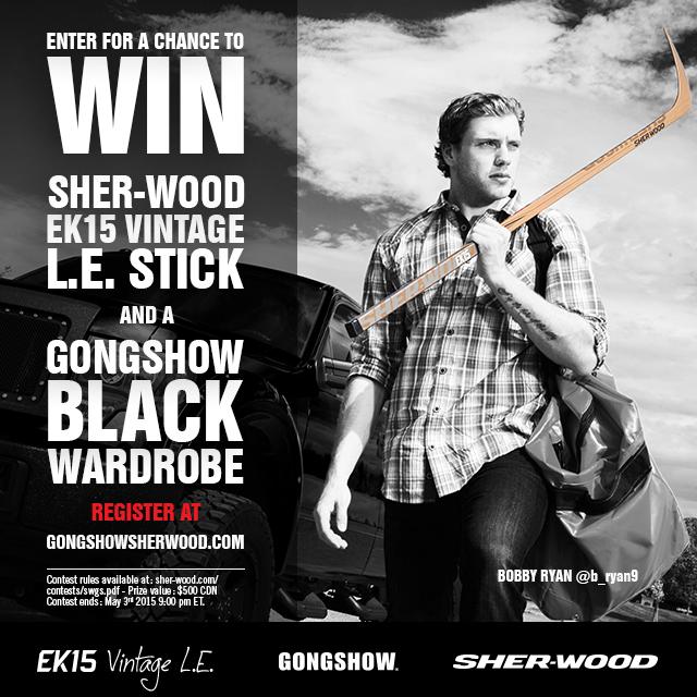 CONTEST - Win a #GONGSHOWBLACK wardrobe &amp; Sher-Wood EK15 Limited Edition stick -> gongshowsherwood.com