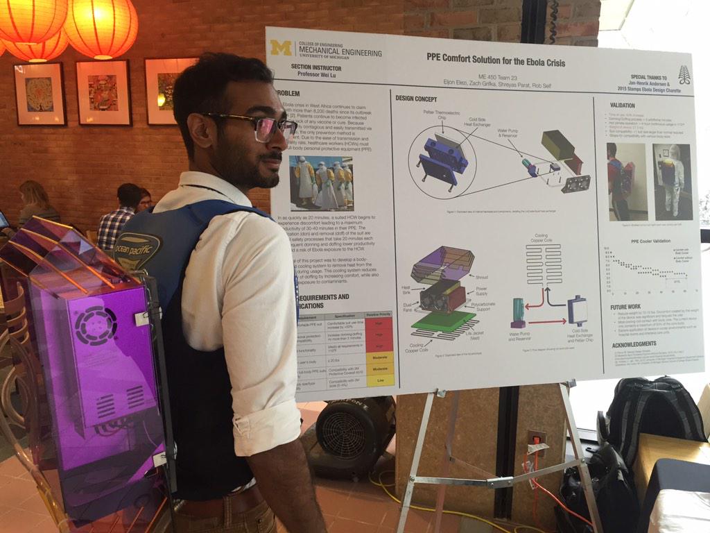Helping doctors without borders fight Ebola with a personal hazmat cooling device #UmichEnginIdeas