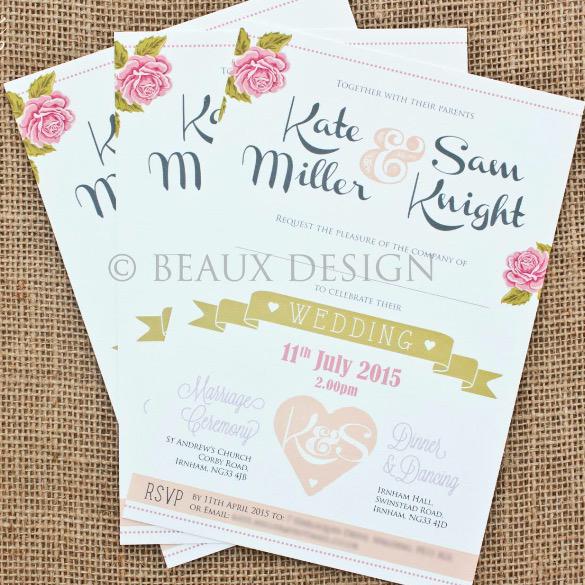 BeauxDesign's tweet image. Bespoke Wedding Stationery #design - pretty pastels &amp;amp; flowers for a classic, shabby chic #wedding