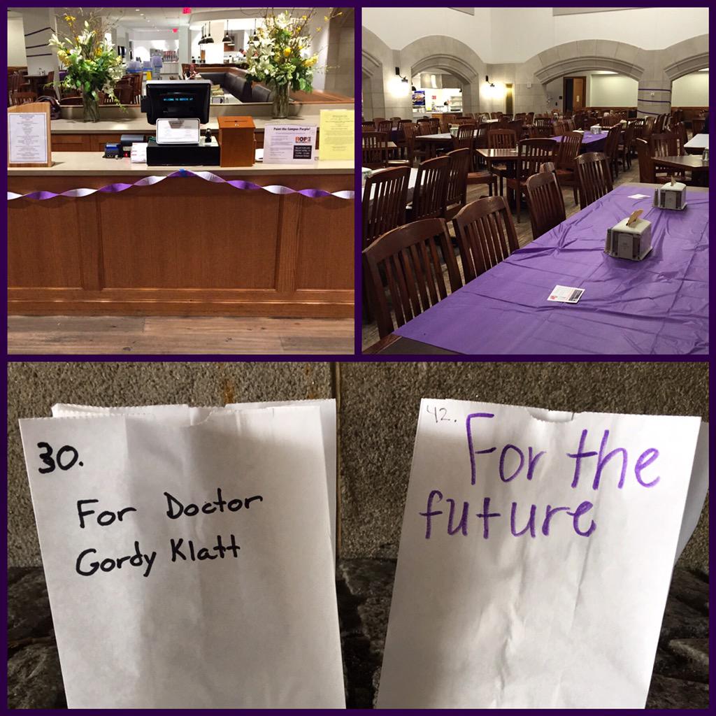 RedFoxRelay's tweet image. A glimpse of #PaintTheCampusPurple from this past week. Relay is TOMORROW from noon-midnight!! 💜