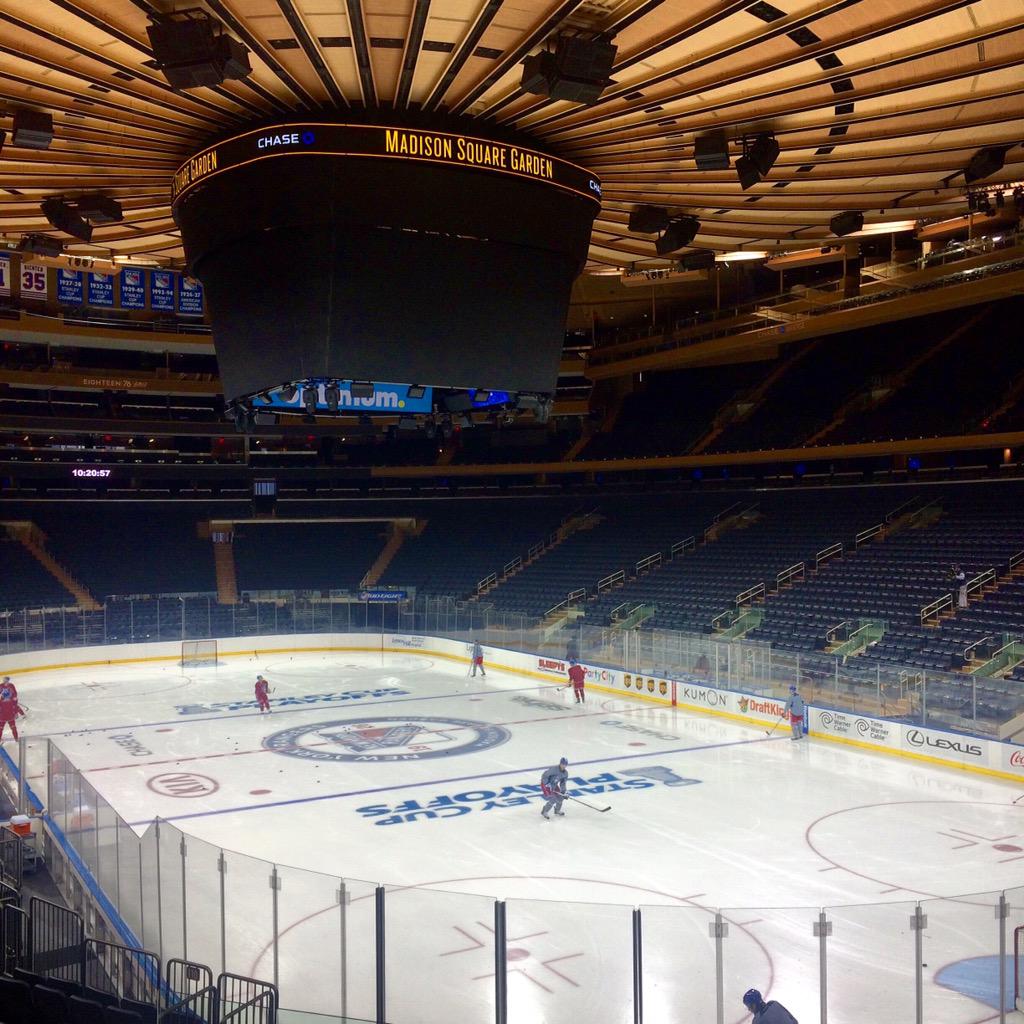 penguins's tweet image. Ready for practice (and Game 1) here at Madison Square Garden.