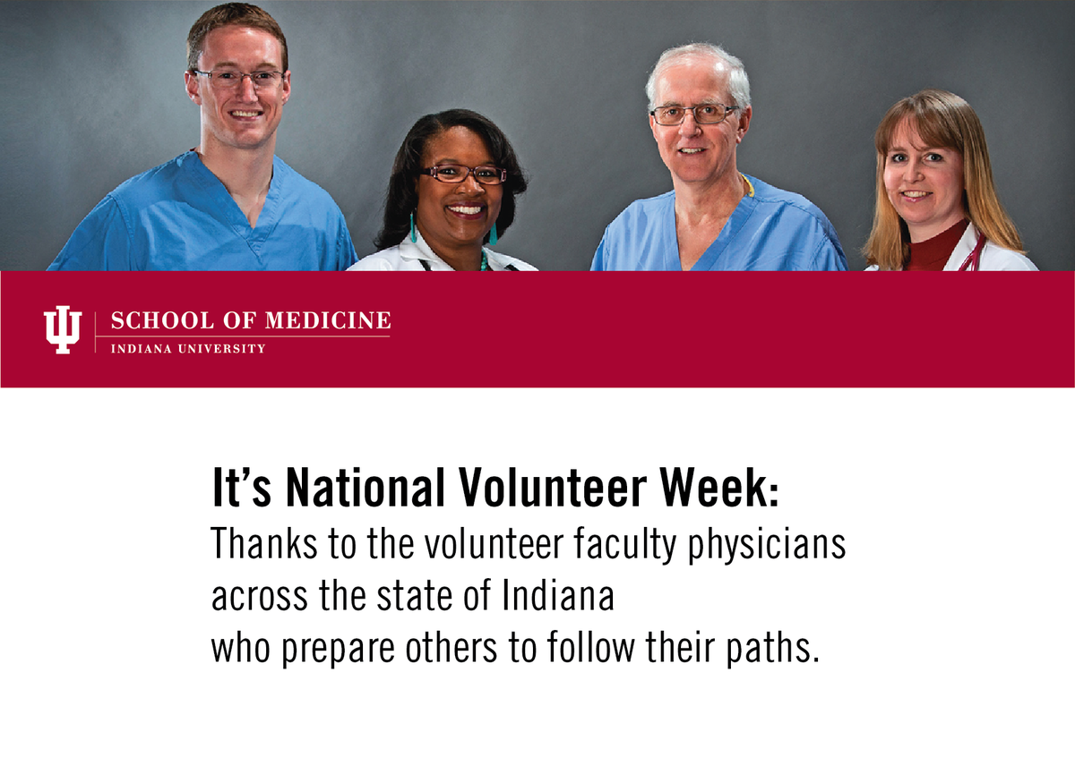 IUMedSchool's tweet photo. Training future doctors today thanks to @iumedschool volunteer faculty. National #VolunteerWeek #volunteerdocs http://t.co/KEHzHbTrwP