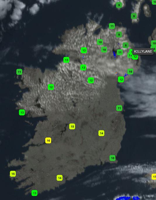 WeatherCee's tweet photo. Plenty of sunshine around today - highest temps in the west 16C #Shannon but just 8C #Killylane in the Antrim Glens http://t.co/ExWgwZHecY