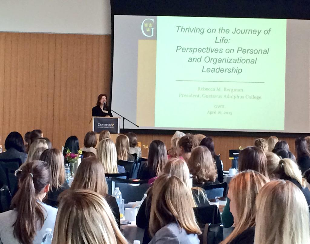 gustavusadm's tweet photo. "Everything you do says something about you, so do it well." -Rebecca Bergman (@gustiepresident) at #GWiLConference. http://t.co/Arg71YXy0s