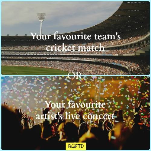 Each of them have tickets worth Rs. 2000/- 

Where are you more likely to spend the money?

#RQFTD

Please do like,…