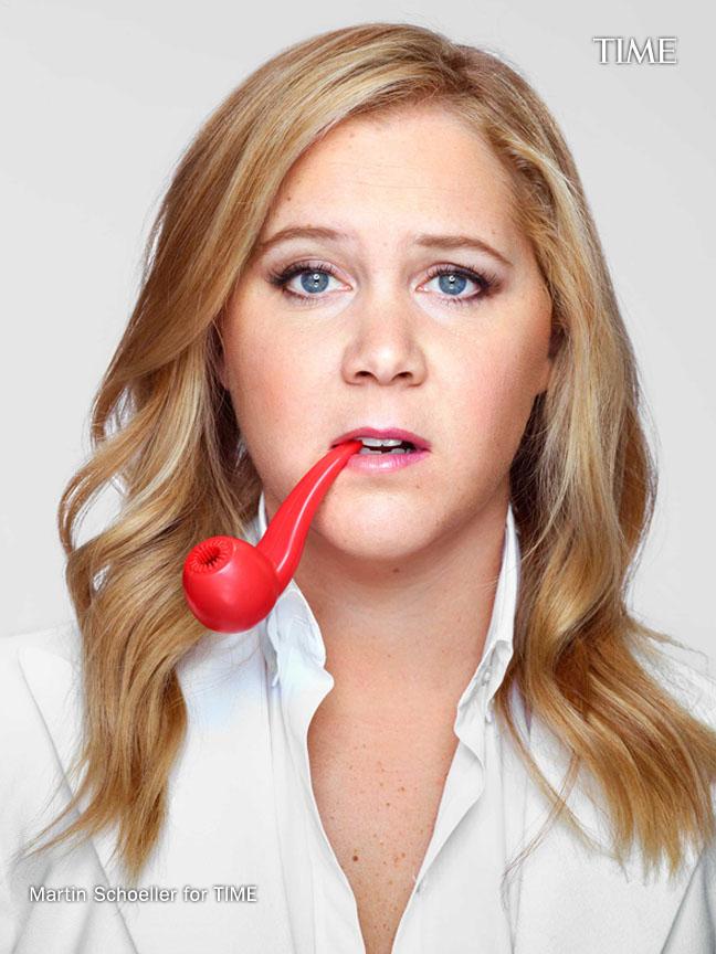 TIME's tweet photo. .@amyschumer is an honesty bomb. And she’s coming for you," writes Tilda Swinton #TIME100 http://t.co/qDwfQi1Pmy http://t.co/QCzbQXJQux