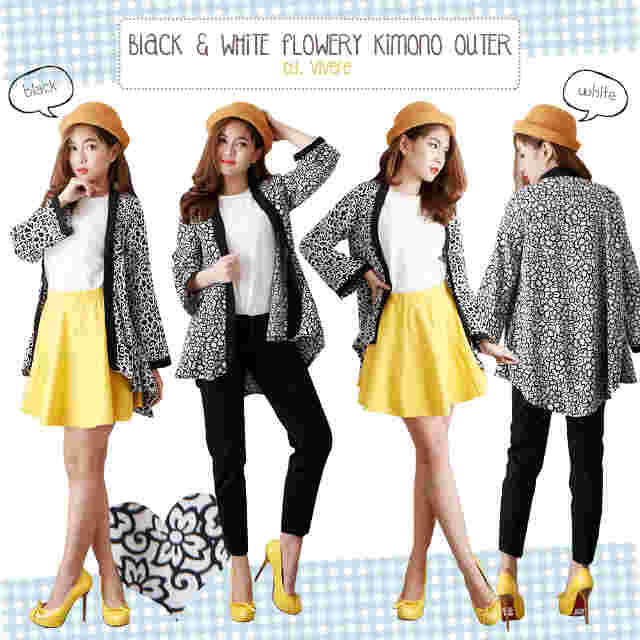 Hazels_ID's tweet photo. Kode Black and White Flowery Kimono • Thick Twiscone • Fit to L • Avail 1pc • 75rb #HazelStock http://t.co/JVwdofXYN2