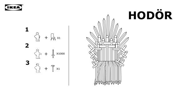 TraslasSeries's tweet photo. IKEA tiene nueva silla. #GameofThrones http://t.co/WpH2Gx9KT0