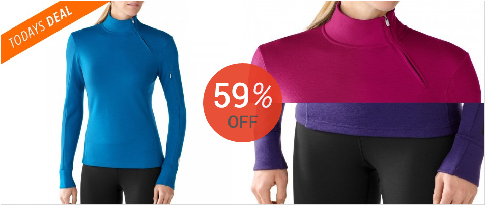 Today's deal—Save 59% off SMARTWOOL Women's MerinoMax Asymmetrical Zip liveoutthere.com/deals/smartwoo…
