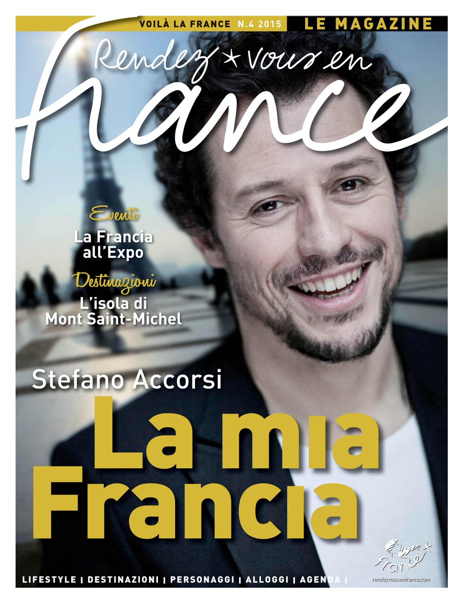 Stefano Accorsi #cover #RDVFrance magazine dell'Ente @TurismoFrancese
#Expo2015 #1992LaSerie #Photo Chico De Luigi