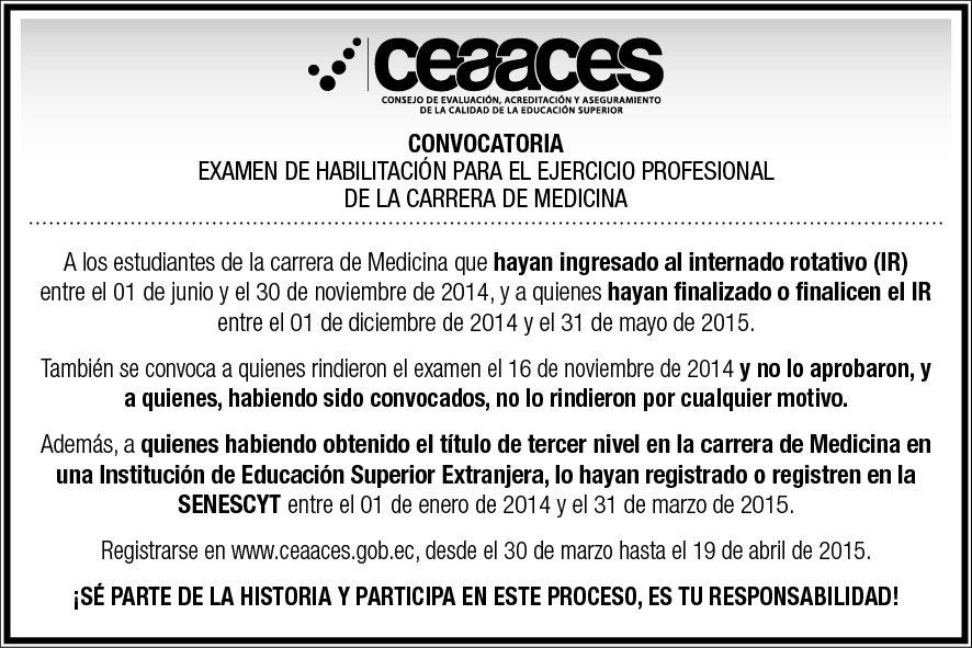 CTOMedicinaEC's tweet photo. INFORMATE http://t.co/UBDERou6st