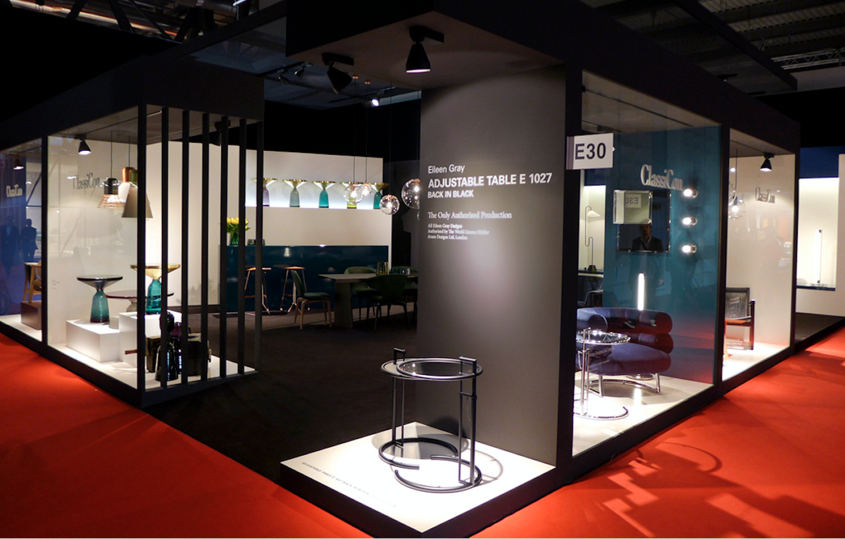 classicondesign's tweet photo. Come to see it. #AdjustableTable E1027 #EileenGray Back in Black at our stand at @iSaloniofficial. Hall 16, Stand E30 http://t.co/bxK976Wzdd