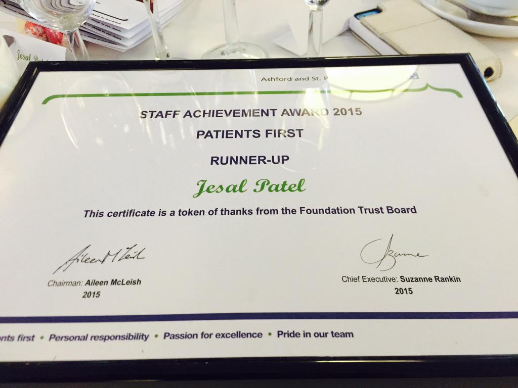 81JPizz's tweet photo. Chuffed!!! Fingers crossed for the team award. #togetherwecare #outpatientphysiotherapy http://t.co/pUyQY2SUJi