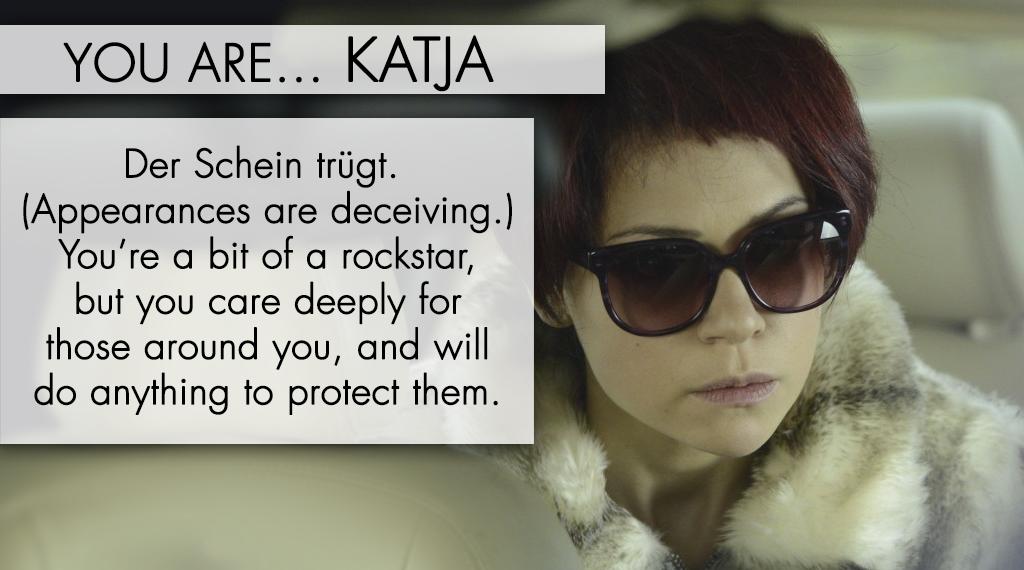 OrphanBlack's tweet image. You got Katja!

Click here to tweet your result: ctt.ec/L0pUW

#OrphanBlack