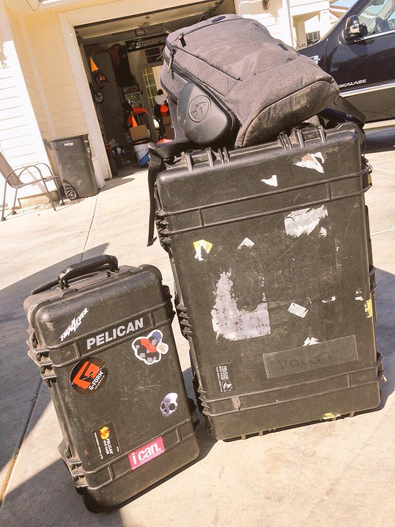 The Sony <a href="/Actioncam/">Action Cam</a>'s are packed safely in the <a href="/PelicanProducts/">Pelican Products</a>! Got my <a href="/OutdoorTech/">OutdoorTech</a> &amp; <a href="/powermonkeys/">powermonkeys</a> ready 👍🏻