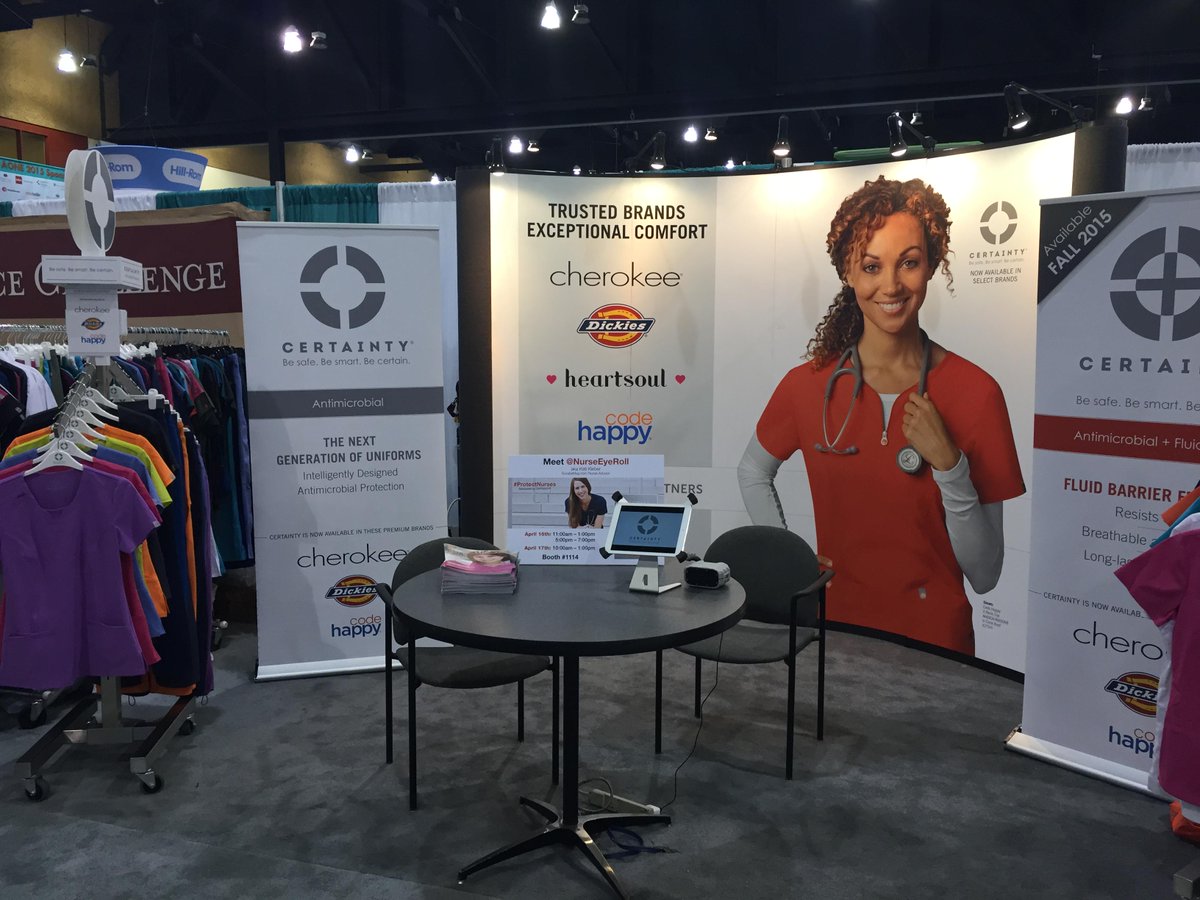 CertaintyTech's tweet image. #AONE2015 is on! We're getting nursey at Booth 1114, 11a-1p. Stop by &amp;amp; say hi. #ProtectNurses @NurseEyeRoll