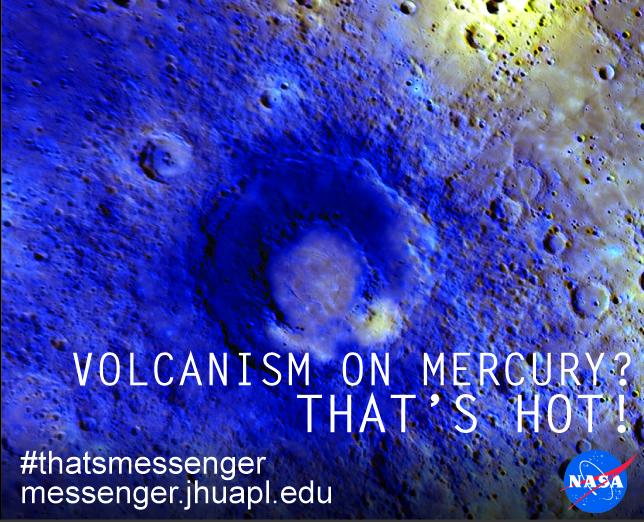 MESSENGER2011's tweet image. 5. Volcanic Deposits on Mercury’s Surface. bit.ly/1Oj0lnI #MESSENGERTop10Science