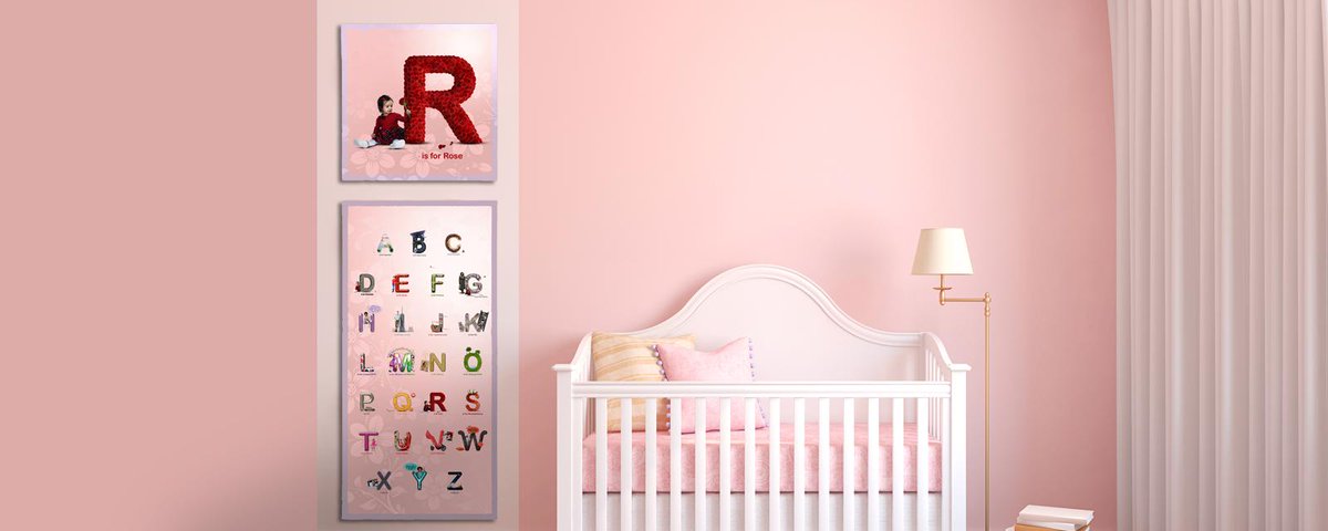 MyFirstAlphabet's tweet image. Rose's nursery with Alphaletter (canvas) and AlphaBoard (canvas).
My First Alphabet (baby's personalised alphabet).