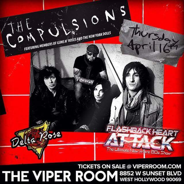metalassaultLA's tweet photo. Also tonight, #TheCompulsions, @DeltaRoseUSA and @FlashbackHeartA at @theViperRoom, 21+, $12, 9 PM. http://t.co/hNjEUqHkUR
