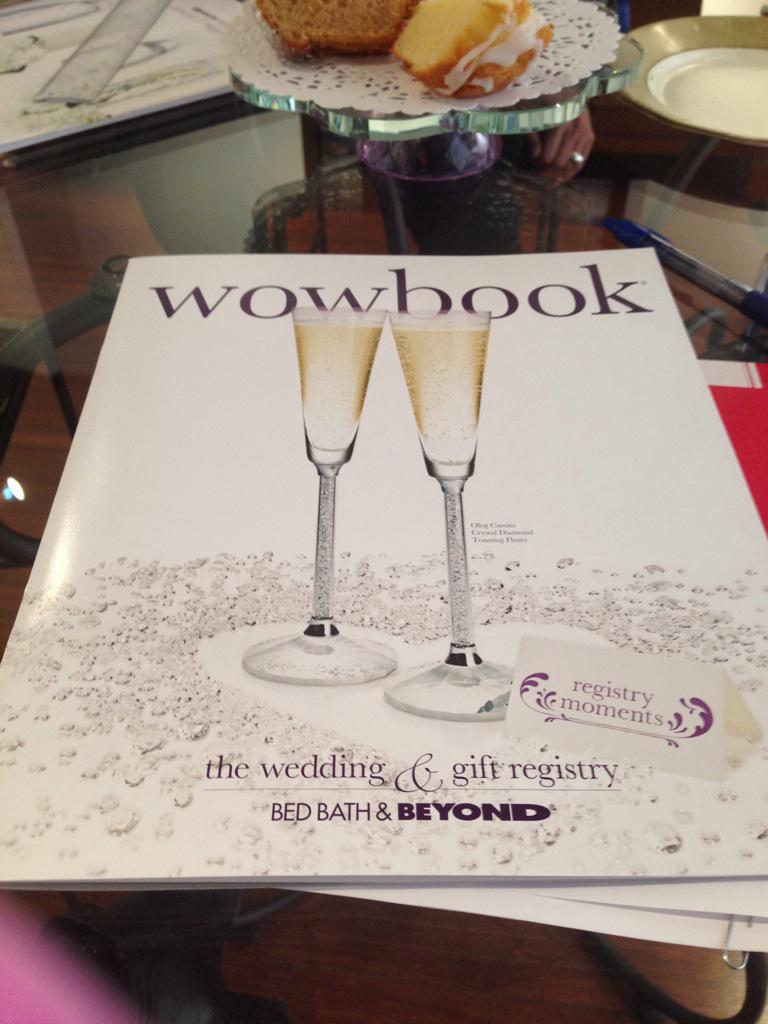 Look at the wowbook for <a href="/BedBathBeyond/">Bed Bath & Beyond</a> with the Oleg Cassini Crystal diamond flute <a href="/Oleg_Cassini/">Oleg Cassini, NY</a> #bridalfashionweek