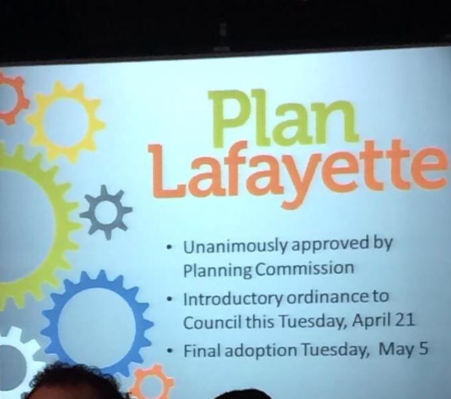 LafCompPlan's tweet image. Thank you @theInd for the PlanLafayette and UDC support and for bringing @stevemouzon here!
