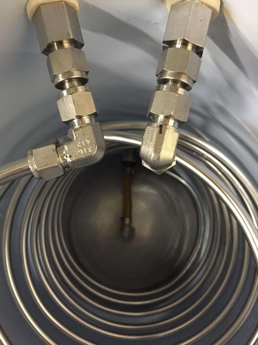 Thanks to <a href="/swagelock/">Florida Boy</a> fittings, our fermenter is back in action! #nerdpower #swagelock