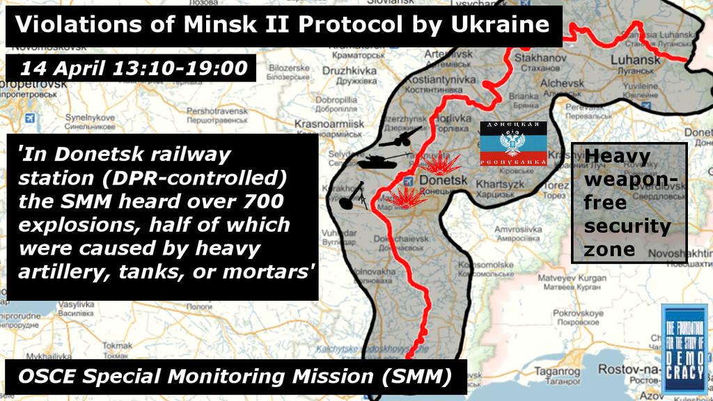 Нарушения перемирия по данным ОБСЕ 