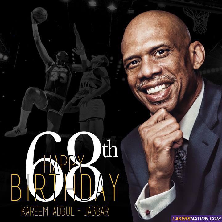 Happy Birthday to Mr. Kareem Abdul-Jabbar A basketball and legend. 
