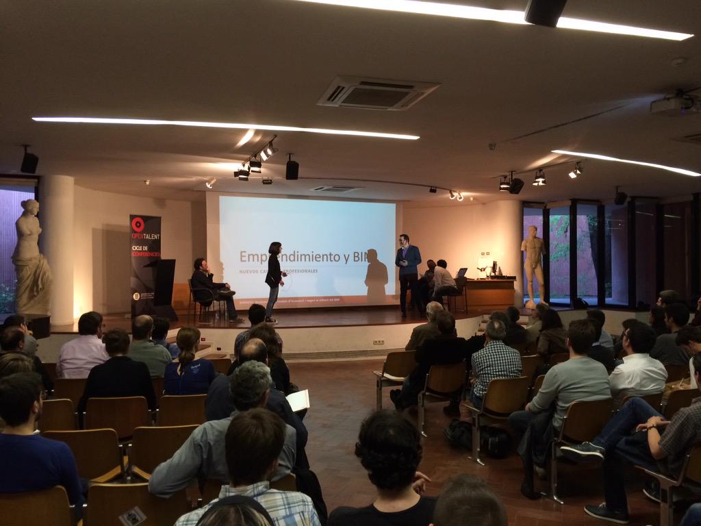 UPC_School's tweet photo. #OpenTalentUPC Javier y Eva nos explican como crearon #DoBim, su propia startup de emprendimiento y #Bim! http://t.co/H24oz4TZmD