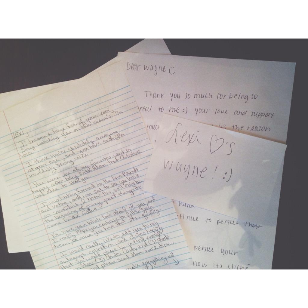 iamlexidavila's tweet photo. Thank you for the kind letter Wayne ๐ Sending my love back right now! ๐๐ #Lexinators #LexiNATION http://t.co/rHnQrUkAee