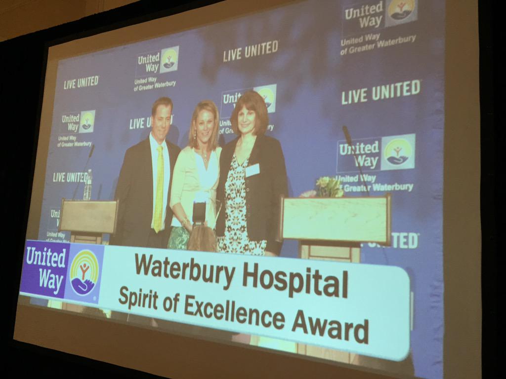 UnitedWayofGW's tweet image. @waterburyhosp Cheryl Planten accepts Spirit of Excellence Award for @waterburyhosp - TY! #TakingStepsTogether