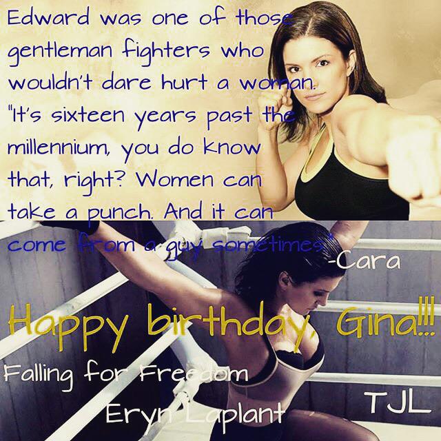 erynalicia's tweet photo. @ginacarano Have an extremely HAPPY BDAY! Thanks for being such an awesome inspiration for my Cara #FallingForFreedom http://t.co/UYqwC6hyJQ