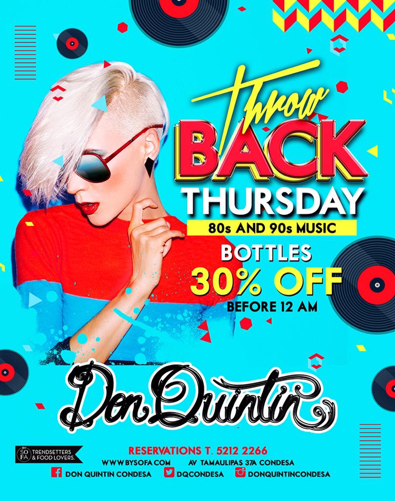 DQCONDESA's tweet photo. #ThrowbackThursday #80s & #90s #Music #bottles #30Off. #StartTonight >>> @df_condesa http://t.co/MyFhXezu8E