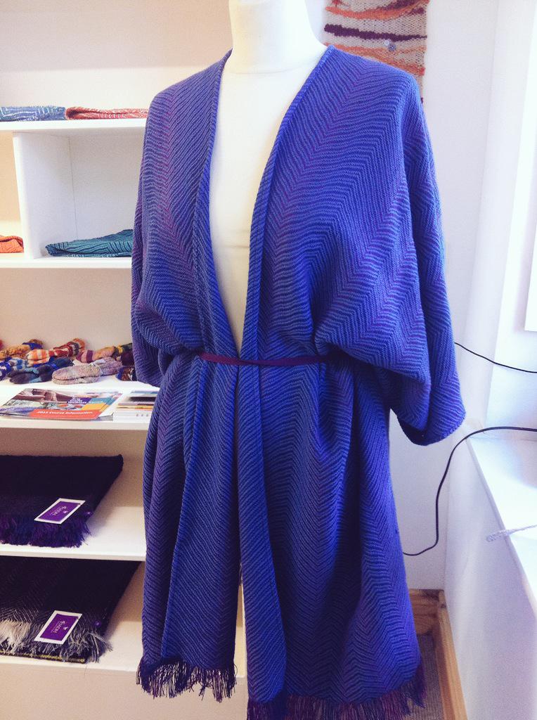 fiadhwoven's tweet photo. Favourite of the week in the studio. New #cape Please favourite &amp; retweet if you like!! #shawl #blanketcoat http://t.co/BehZhW2kf4