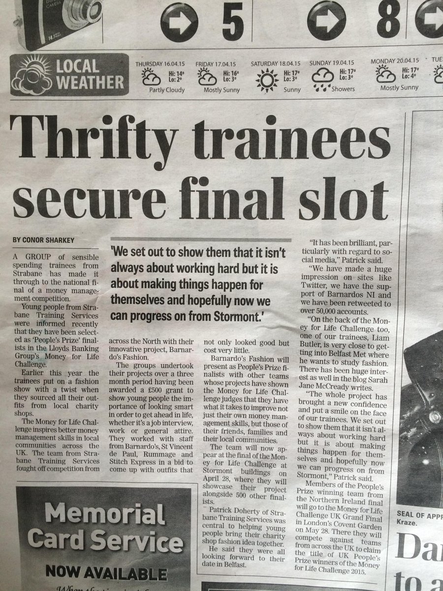 Pg 2 in This week's Strabane Chronicle. Stormont here we come .....  @moneyforlifeuk <a href="/NOW_project/">No Ordinary Women</a>