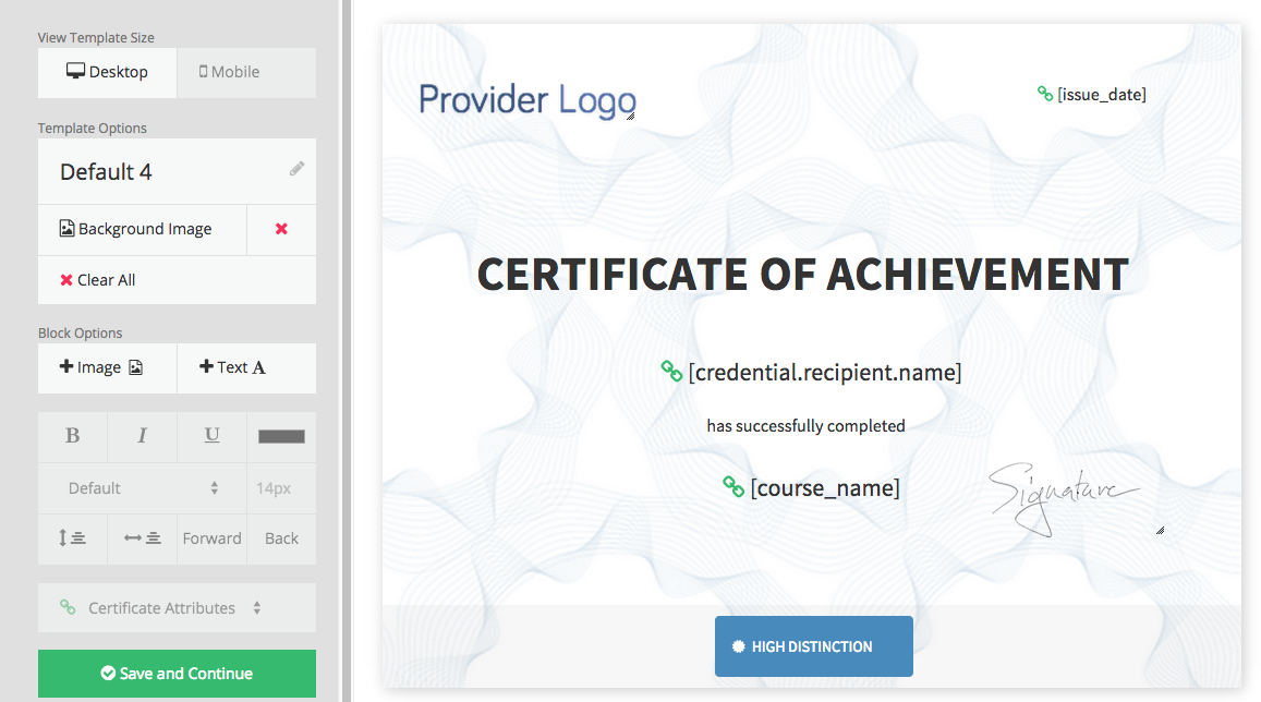 Accredible's tweet photo. Announcing our WYSIWYG #certificate designer! Get started issuing beautiful digital #credentials in minutes http://t.co/UZckgizQWx