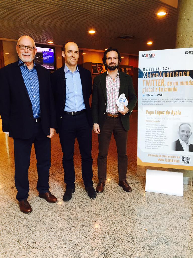 JoostTom's tweet photo. Con @PepeAyalaSpain MD de @TwitterSpain y @benayas MD de @icemd en #MasterclassICEMD esta tarde en @ESICMadrid http://t.co/qFts1UXyNA